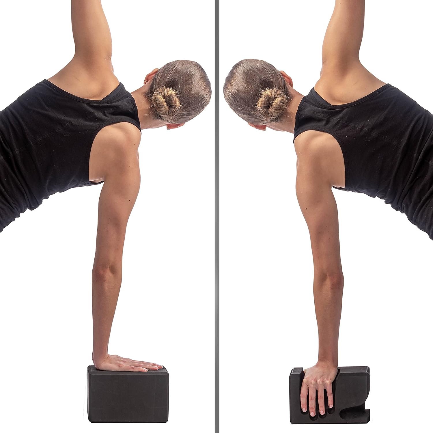 WRIST BUDDY YOGA BLOCK New Doctor-Designed Premium Yoga Blocks 2 Pack with Hand Shaped Contours, Compare to Flat Block, Increase Yoga Wrist Support and Grip Strength, High Density Foam Blocks Yoga Set : Sports & Outdoors