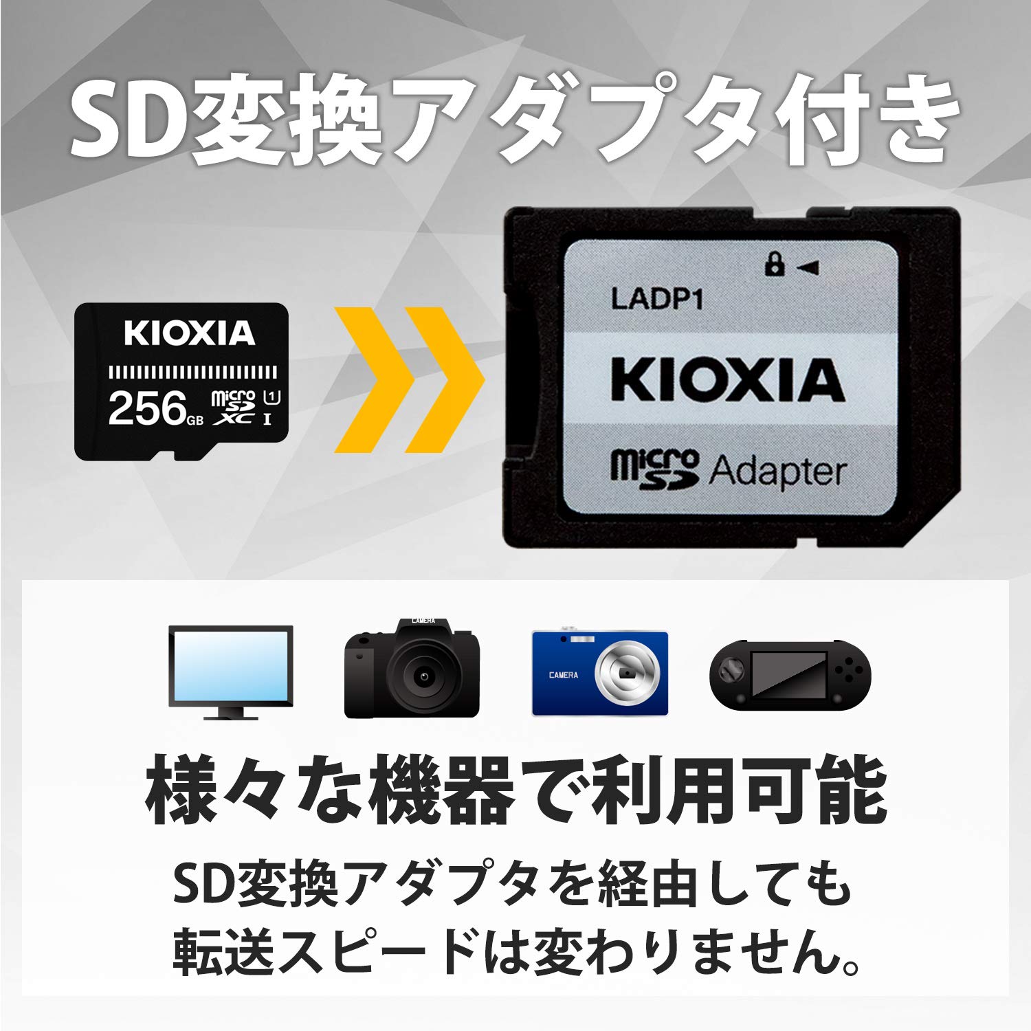 KIOXIA 256GB microSDXC UHS-I Class10 50MB/s