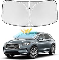 Vista 63 de Parasol de 4 capas para parabrisas, ajuste personalizado, tela 240T, parasol retráctil que bloquea los rayos ultravioletas, accesorios para automóvil