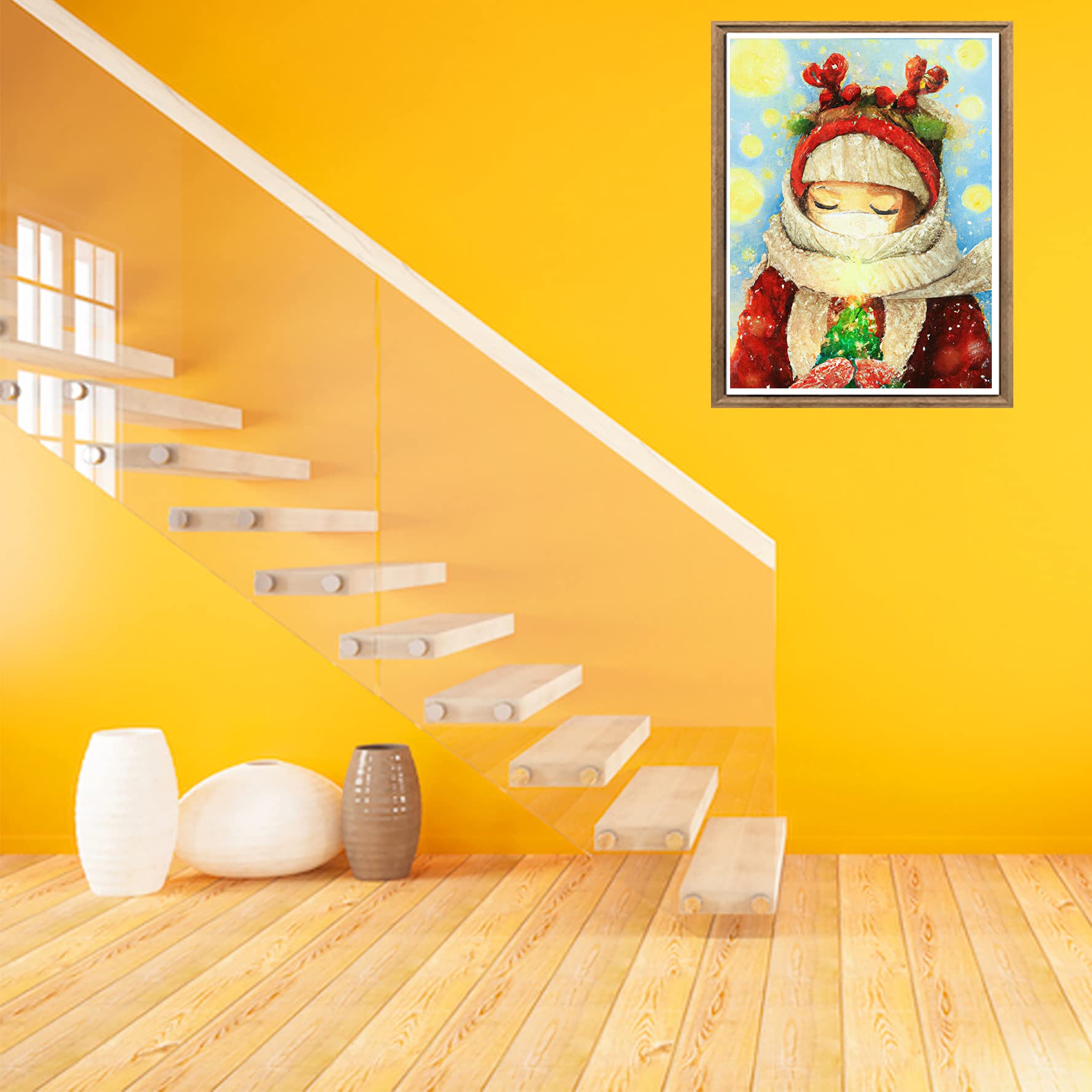 Bimkole 5D Diamond Painting DIY Kits Noël , Peinture D'art Diamant Kits