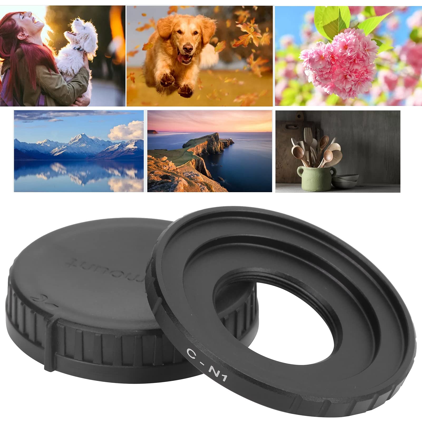 Adaptateur De Monture C-N1 En Aluminium - Pour Objectifs Sur Appareils Nikon 1 (V1, V2, V3, J1-J5)