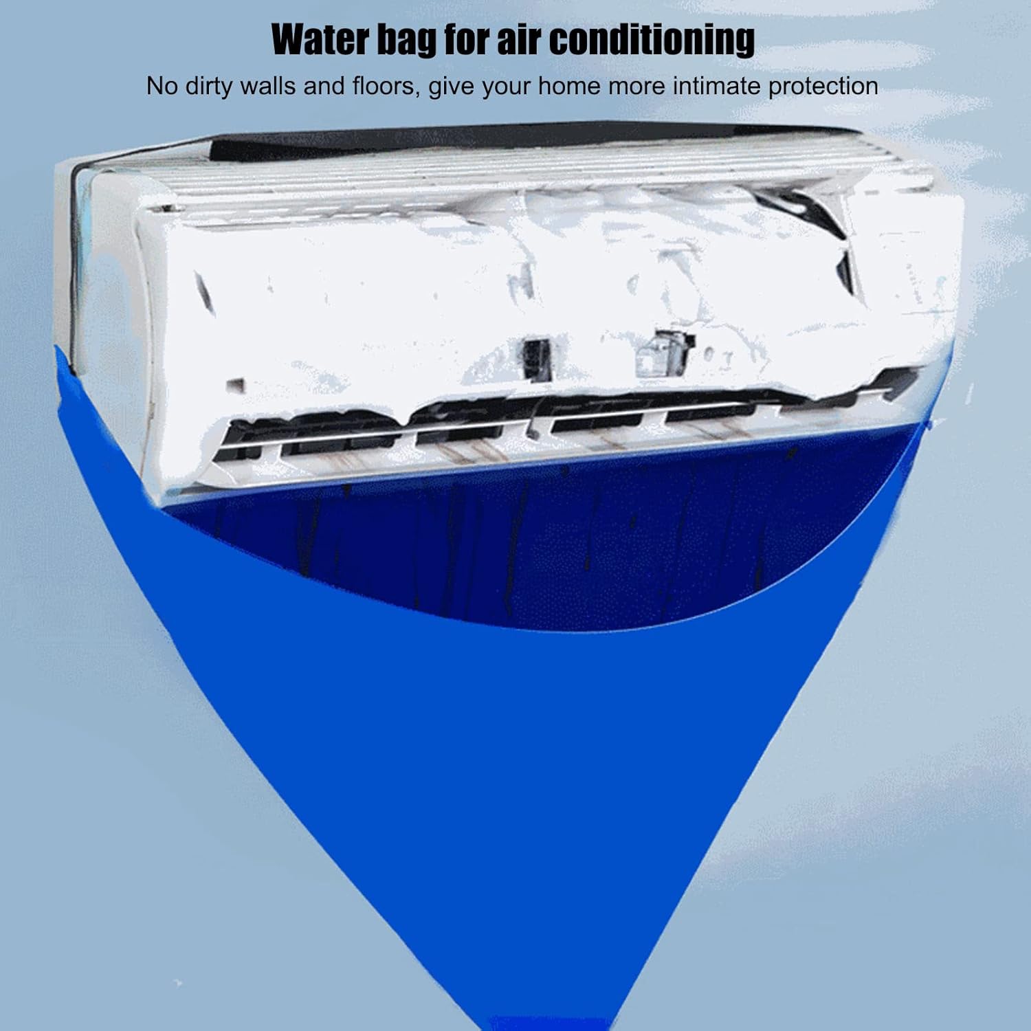 Air Conditioning Bag, Air Conditioning Cleaning Cover Waterproof Leak Proof Thicken Double Layer Universal Air Conditioner Washing Tool Mini Split Clean Bag for Household