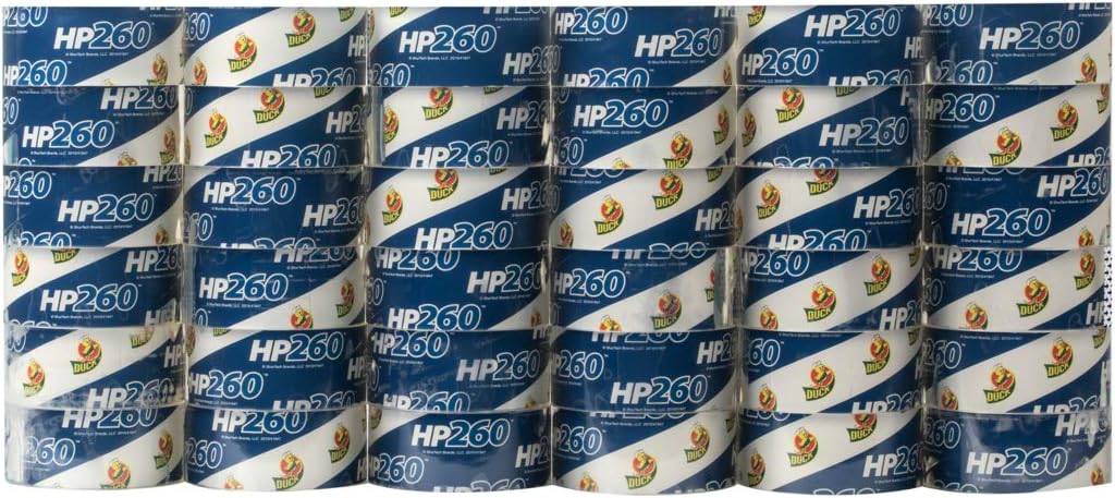 Duck High Performance Clear Packing Tape Refills - 36 Rolls of HP260 Strong Packaging Tape for Shipping, Moving, Mailing & Storage Boxes - 3" Core - 1.88 Inch x 60 Yards - Clear (1144714)