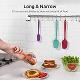 High Heat Resistant Silicone Spatula: U-Taste 600ºF Hot-Proof Food Grade Rubber Kitchen Baking Scraper, Flexible and Sturdy Cooking Utensil for Mixing Scraping in NonStick Cookware (4PCS, Multicolors)