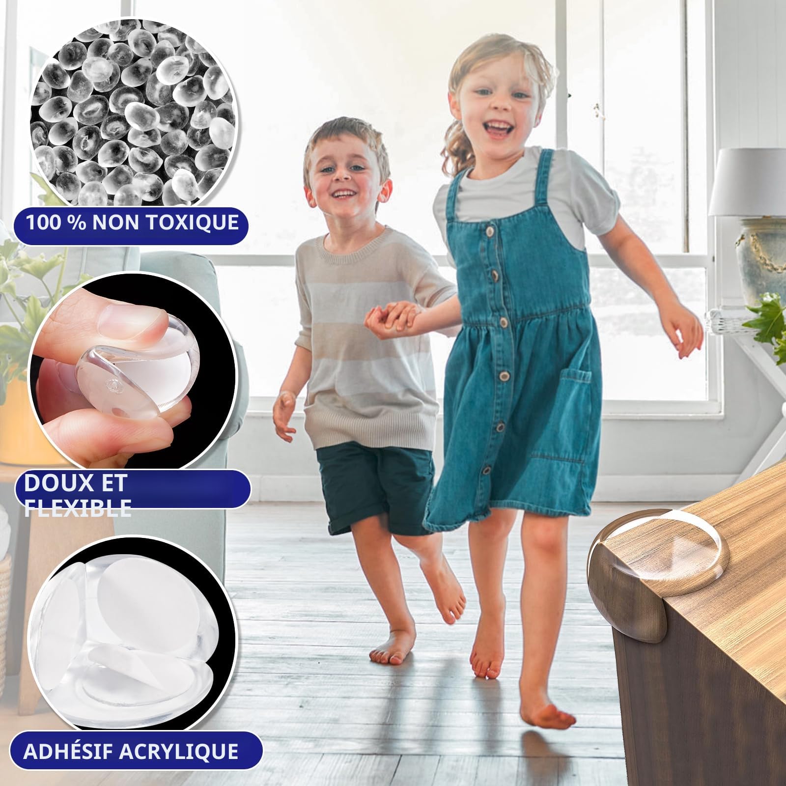 30PCS Coin de Table Protection Bebe, Protection Coin de Table bébé Protege Coin de Table Bebe Protection Angle Bebe Protection Meuble Bébé pour Berceau, Cheminée, Escaliers