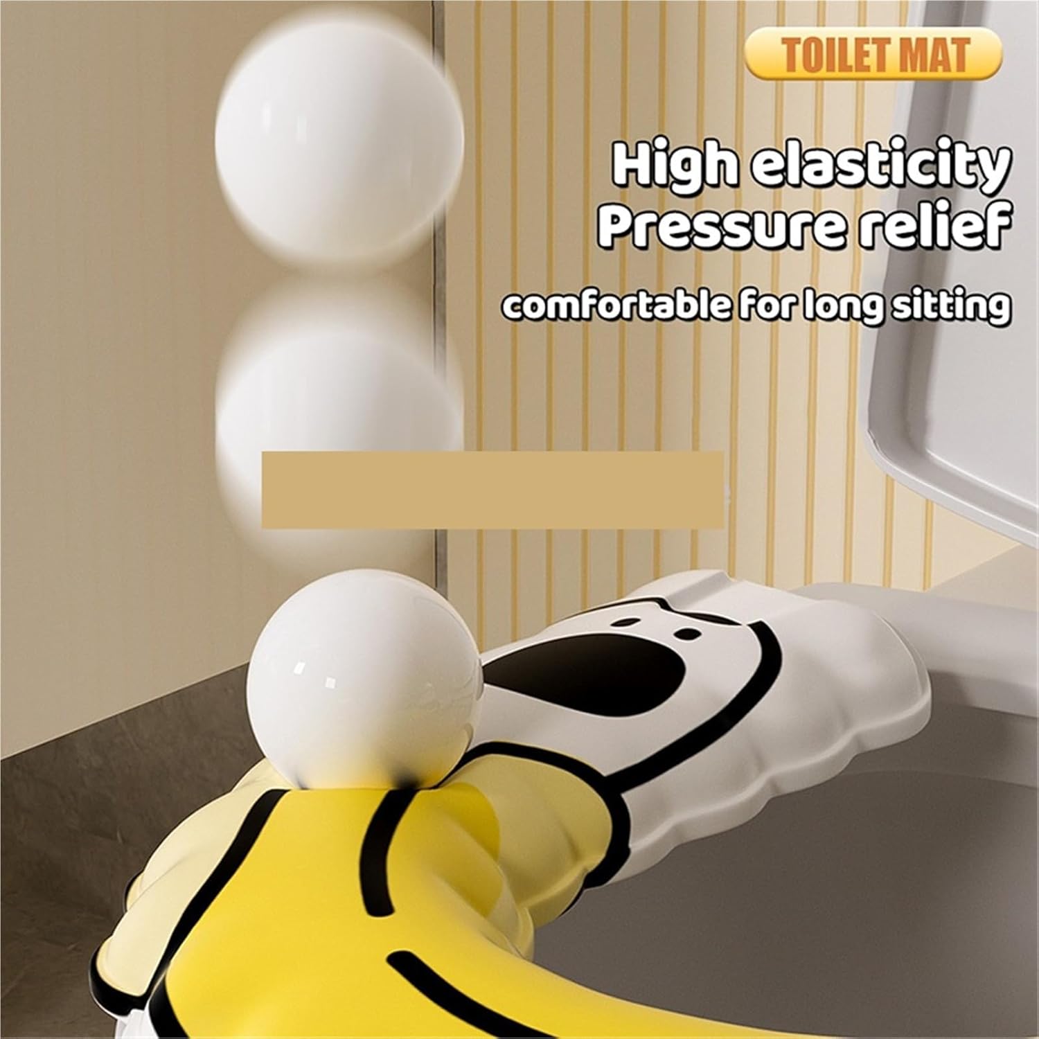 1 Pc Four Seasons Universal Waterproof Wash-free Half-pack Toilet Seat Cushion Thickened Cartoon Adhesive(B)