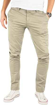 Yazubi Men's Chino Trousers – Kyle Slim Fit Design – Chino Trousers with Stretch Content