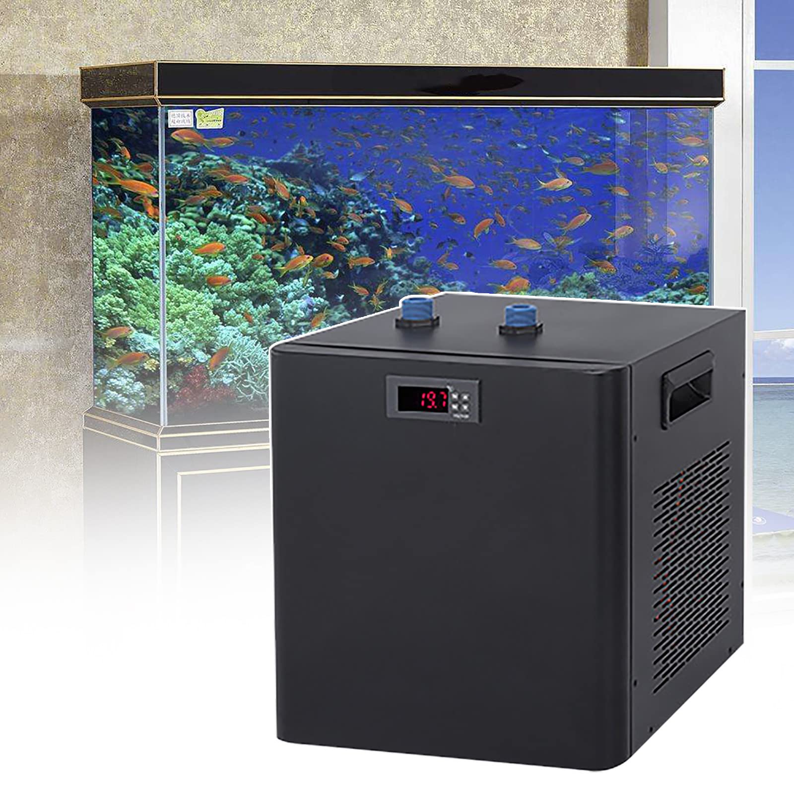 Buy Aquarium Chiller, 1/10 HP Water Chiller for Hydroponics System with