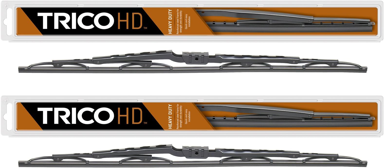2 Wiper Set - Trico 68-261 26" HD Vented Wiper Blades Fit Select Coach Bus RV w/Wide Saddle Attachment