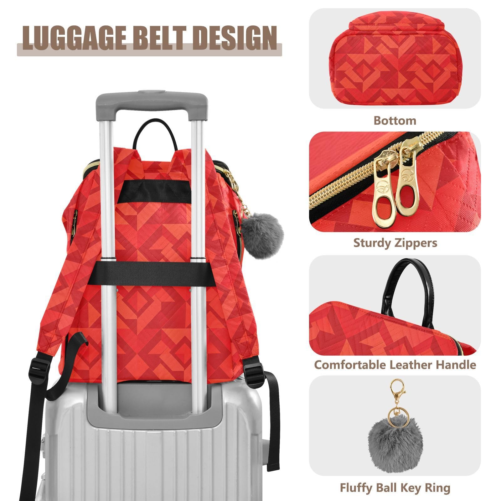 Zaino elegante da donna, 15 l, resistente, leggero