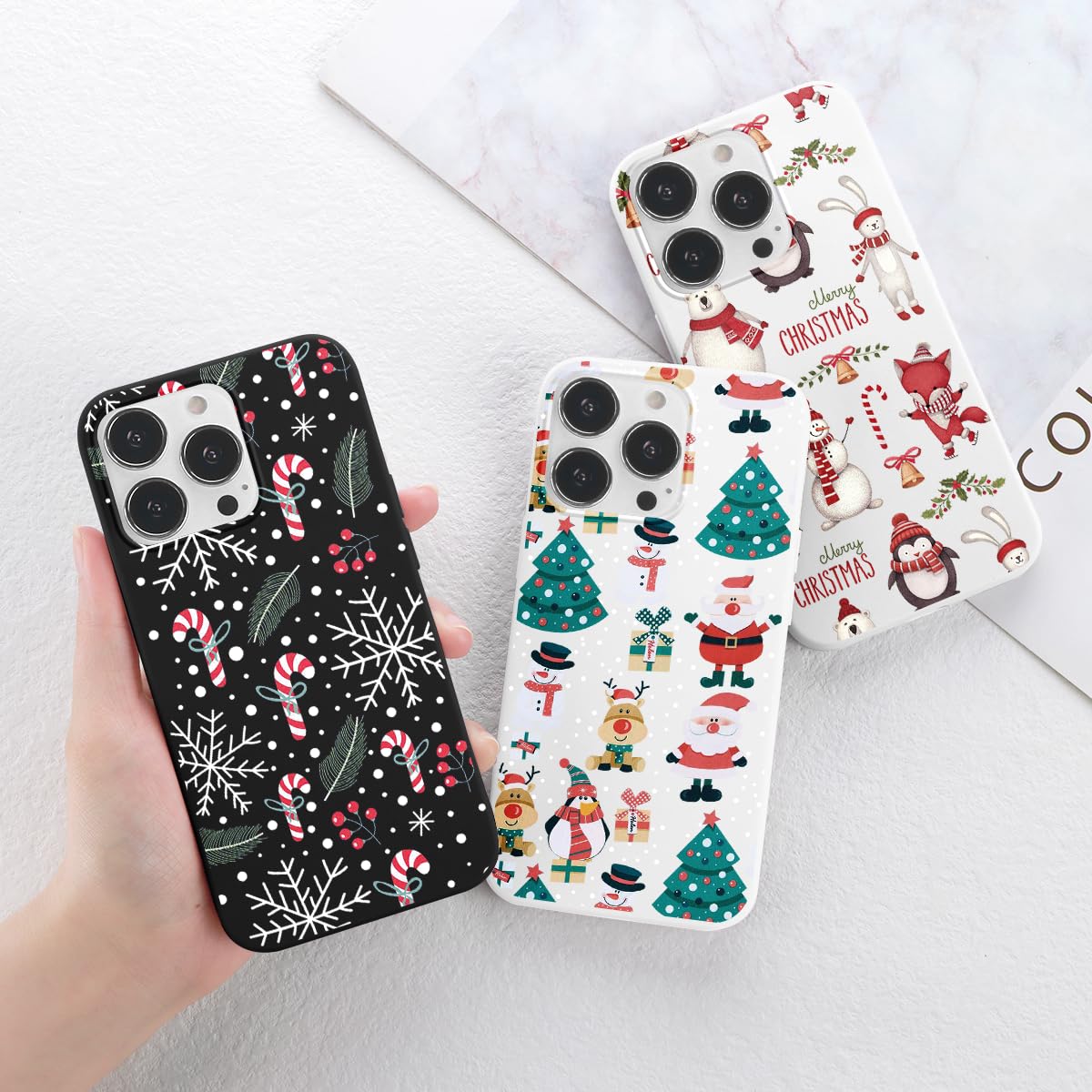 Yoedge 2 Pezzi Natale Cover per iPhone 16 Pro Max 6,9, Morbide Silicone TPU Natalizia Custodia con Cartoon Albero di Natale Natalizie Disegni, Antiurto Christmas Protettiva Case per Donne, Regali Yoedge 2 Pezzi Natale Cover per iPhone 16 Pro Max 6,9, Morbide Silicone TPU Natalizia Custodia con Cartoon Albero di Natale Natalizie Disegni, Antiurto Christmas Protettiva Case per Donne, Regali