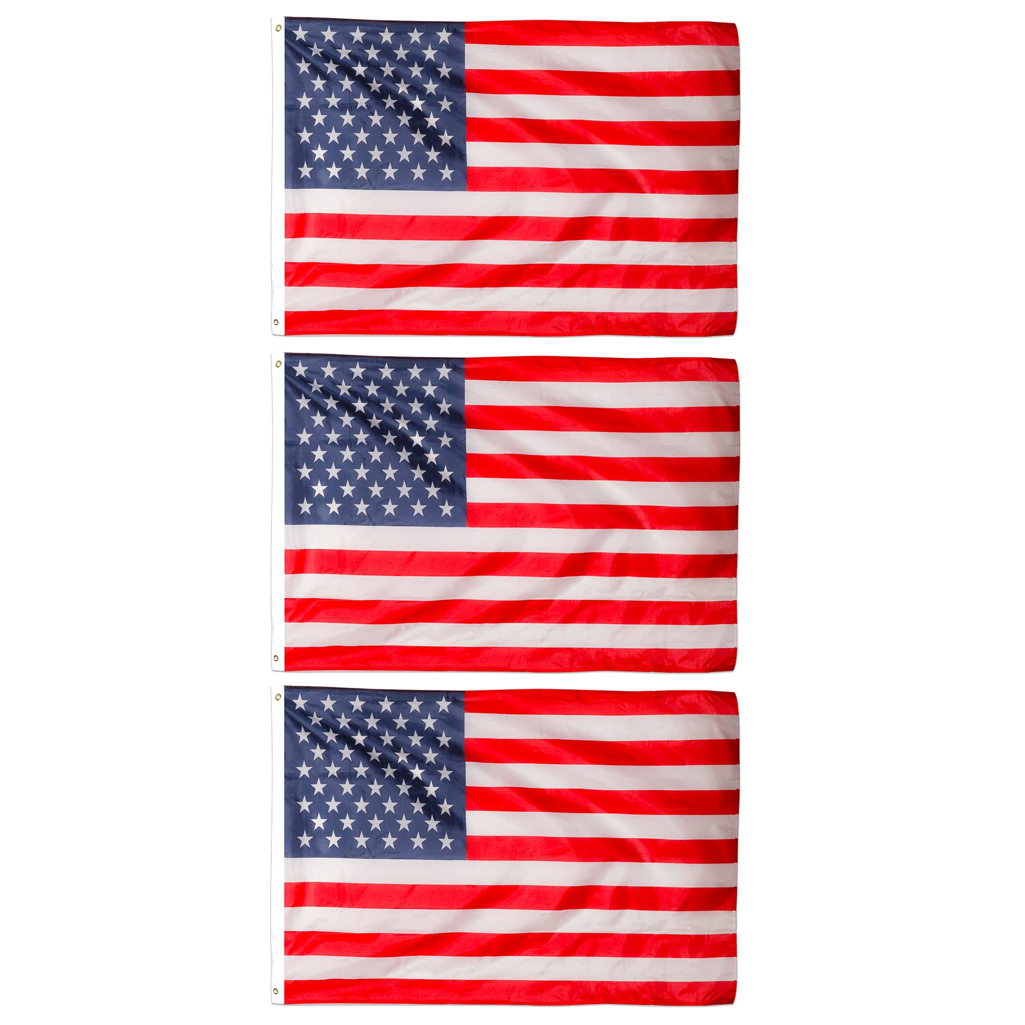 American Flag America Fancy Dress Decoration x3 - USA Large Flag with Grommets Approx 5 Ft x 3 Ft - Football, 4th July - Independence Day - USA Celebrations