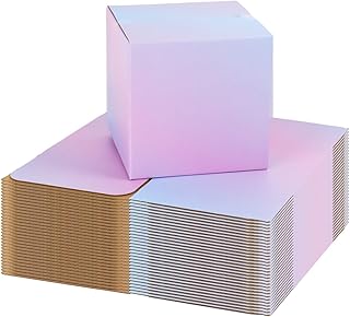 6x6x6 Small Shipping Boxes 30 pack, Colorful Corrugated Cardboard Boxes for Packaging Small Business