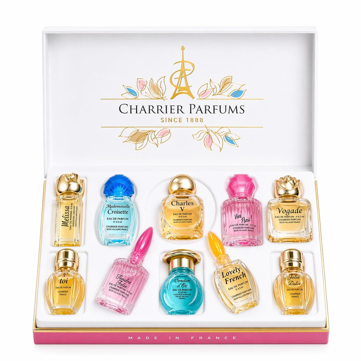 Charrier Parfums Collection Précieuse 10 Eaux de Parfum Miniatures Total 58,8 ml