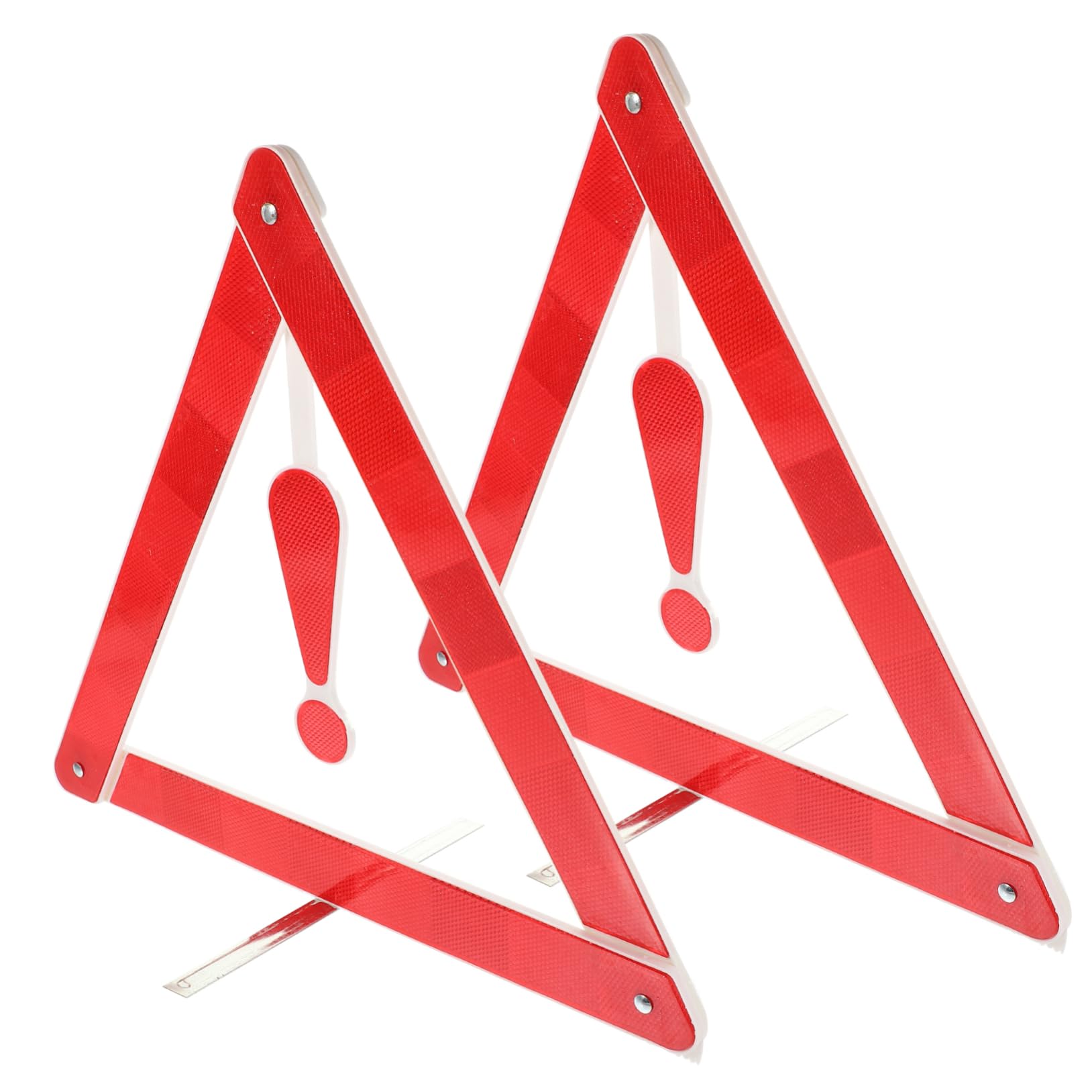 Mikinona 2pcs Car Warning Triangle Auto Safety Warning Sign Tripod Road Safety Kit Led Triangular Warning Sign Warning Safety Triangle Made of Material Weatherproof