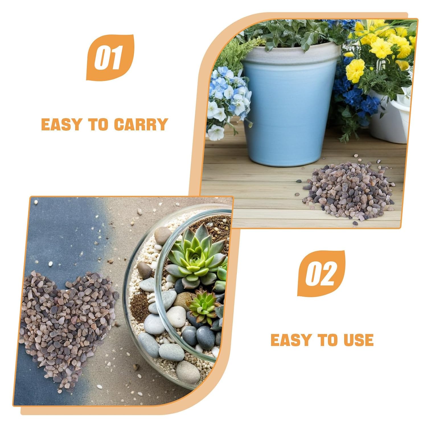 Natural River Gravel Pebbles Moss Bottle Decor for Microlandscape