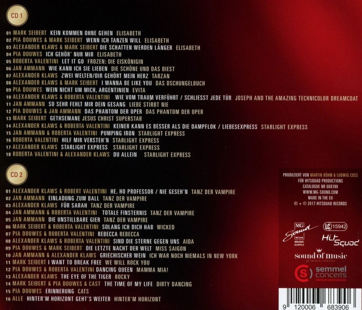 Die größten Musicalhits aller Zeiten
