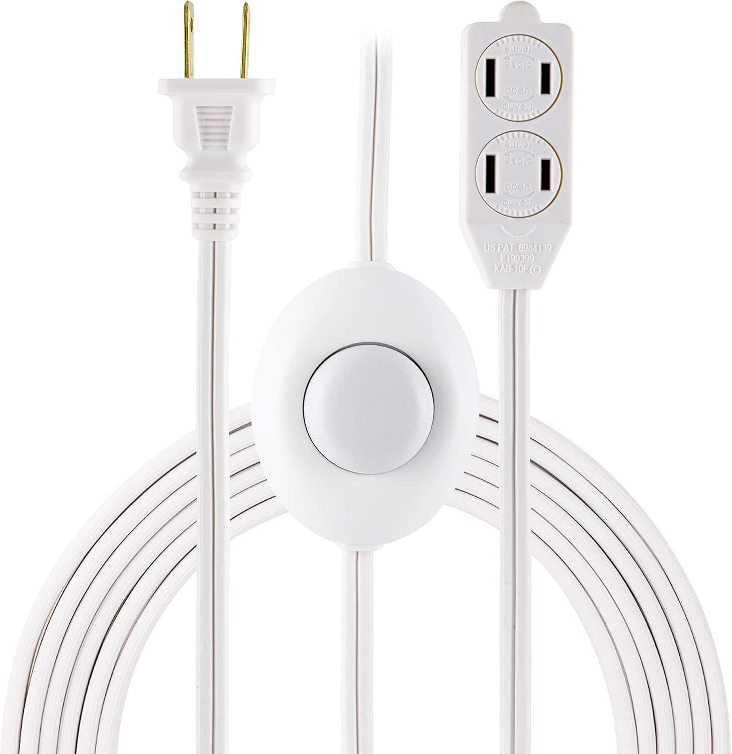 GE Extension Cord with Footswitch 3 Outlet Extension Cord