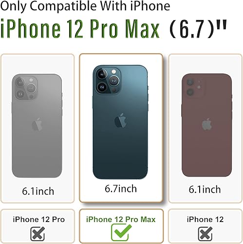 Miniatura 2 de Buleens Funda para iPhone 12 Pro Max Astronauta, fundas transparentes para iPhone 12 Pro Max con papel brillante y soporte de astronauta, para