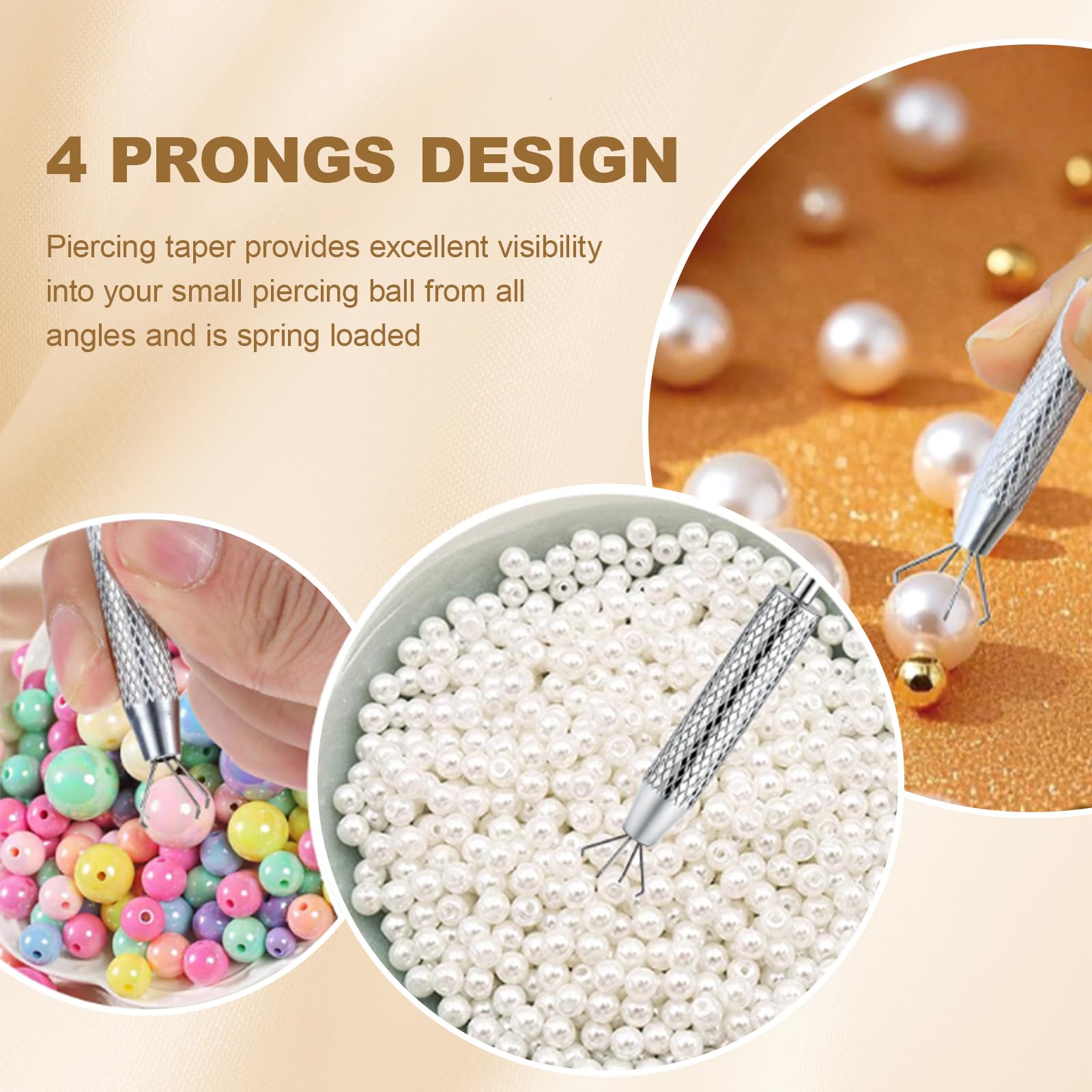 7 Pcs Piercing Ball Grabber and Opener Set, Piercing Taper Insertion Tool, Piercing Tools to Change Jewellery, 16G 18G Compatible Stainless Steel Flat Back Earring Applicator Tool for Ears Nose Lip — view 5