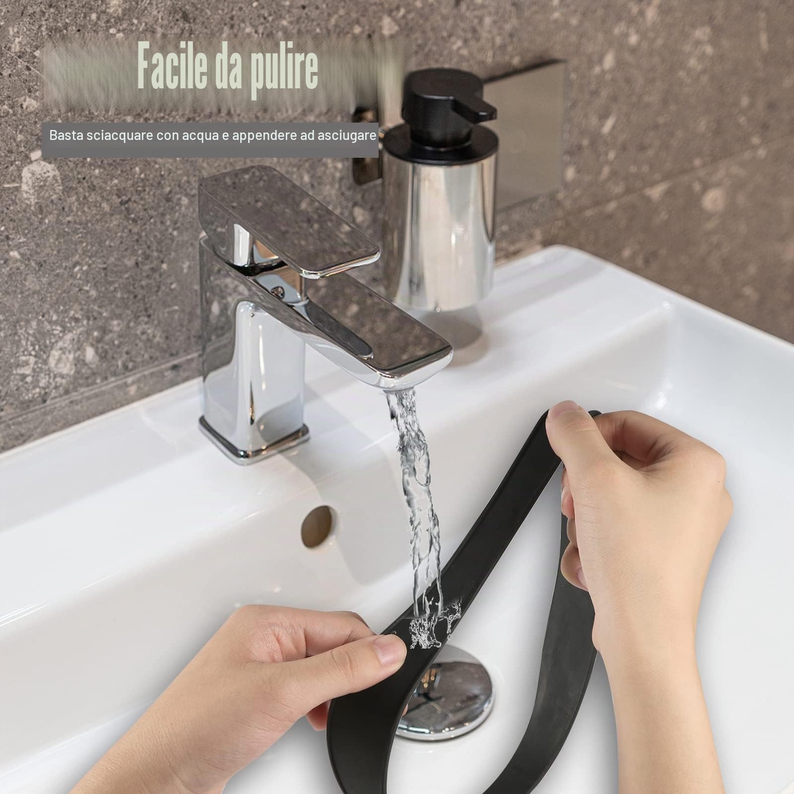 Fascia Taglio Capelli Curva in Silicone, Fascia Per Capelli per Tagli Casa Fai da Te Fascia Taglio Capelli in Silicone Con Morbidezza Ed Elasticità per Uomo (Nero)