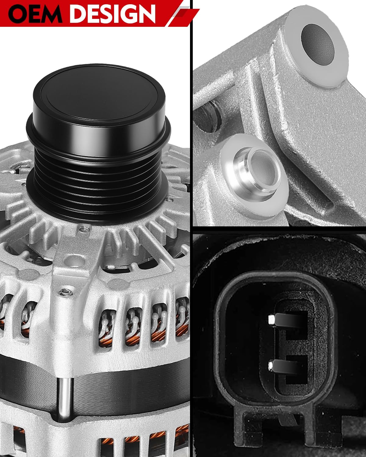 3.6L Alternator for:-Dodge Durango 2011-2020 3.6L V6, Charger 2011-2021 Challenger 2015-2021, for:-Ram 1500 2013-2015, for:-Jeep Grand Cherokee 11-20, for:-Chrysler 300, 12V 180Amp, 4801778AF