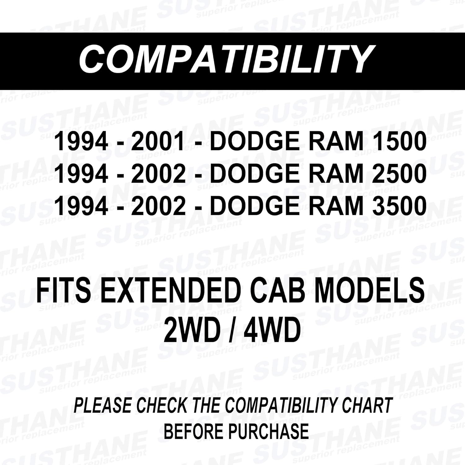 Complete Front & Rear Body Cab Mount Bushing Kit 16 pcs - Compatible With Ram 1500 (1994-2001) 2500 (1994-2002) 3500 (1994-2002) Extended Cab Models only 2/4WD Polyurethane PU Bushings
