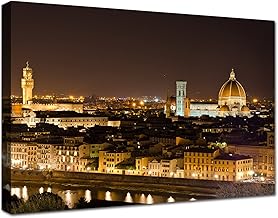 canvashop Modern Paintings Living Room Florence 02 cm 100 x 70 cm Print on Canvas City Tuscany Italy