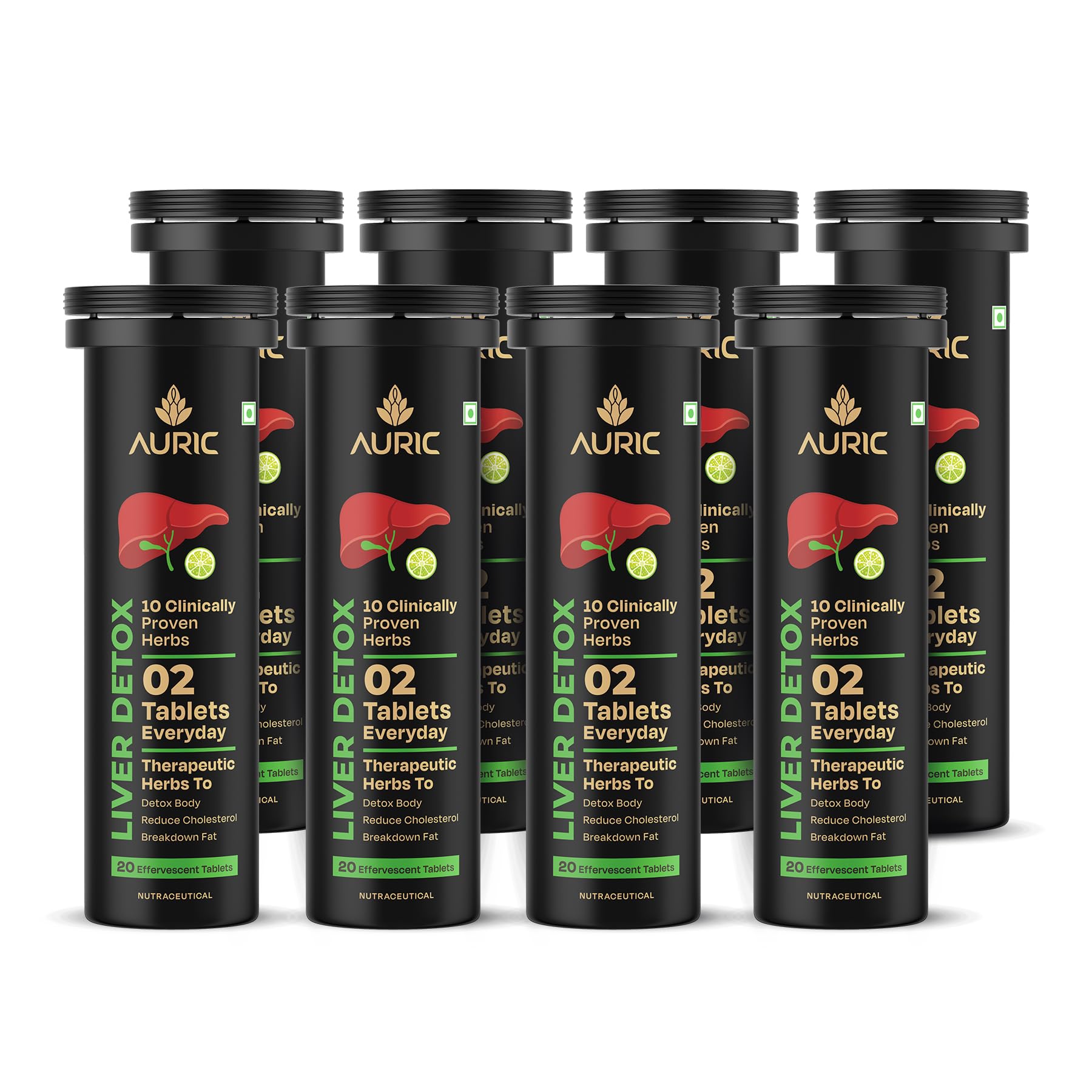 Liver Detox Supplement | 160 Tablets Fizzy Water with 10 Ayurvedic Herbs | Clinically Researched Therapeutic Ingredients | Drop, Dissolve, Fizz, Drink