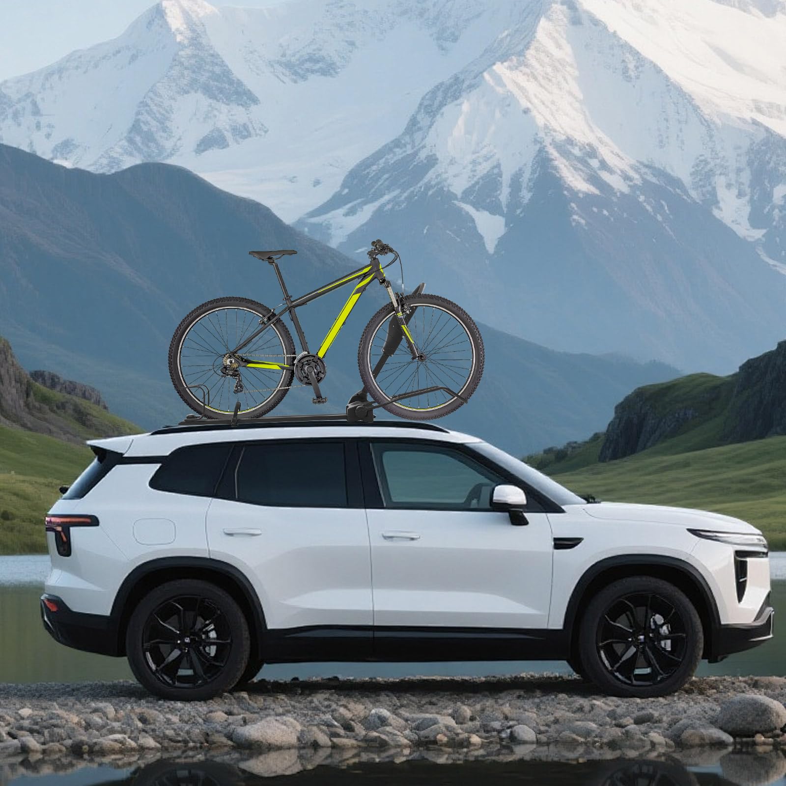 Fahrradträger für Autos aus Aluminiumlegierung, 110 cm | Wird an PKWs, SUVs und MPVs montiert und dient zum Transport von Fahrrädern, Mountainbikes, Rennrädern usw.