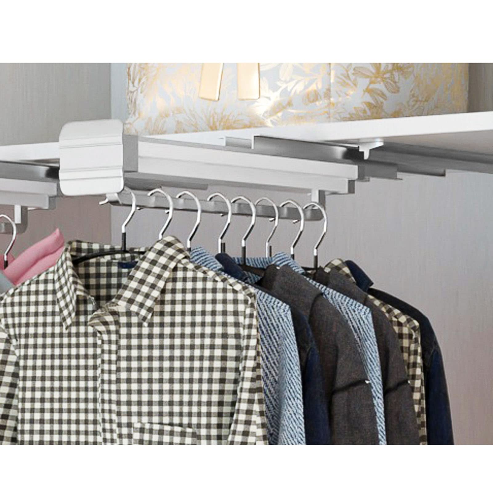 Organizador de vestuario de metal para vestidores pequeños y modernos