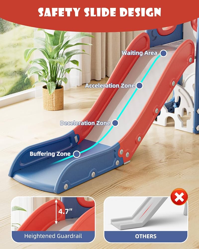XJD 7 in 1 Toddler Slide, Kids Indoor Slide for Toddlers 12