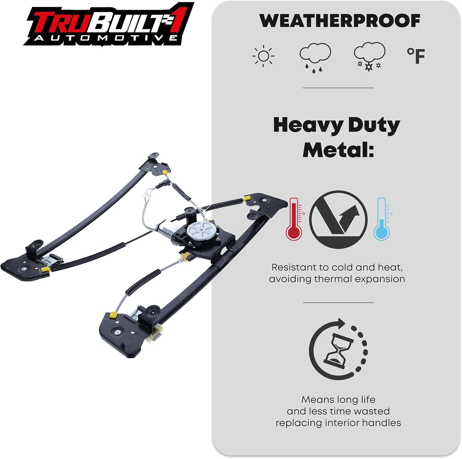 Power Window Regulator w/ Motor Assembly, Front Driver Side - Compatible with 2004-2008 Ford F-150, 04-08 Ford Lobo; 06-08 Lincoln Mark LT - Regular and Crew Cab Models - OEM 4L3Z-1523201CA, 741-428