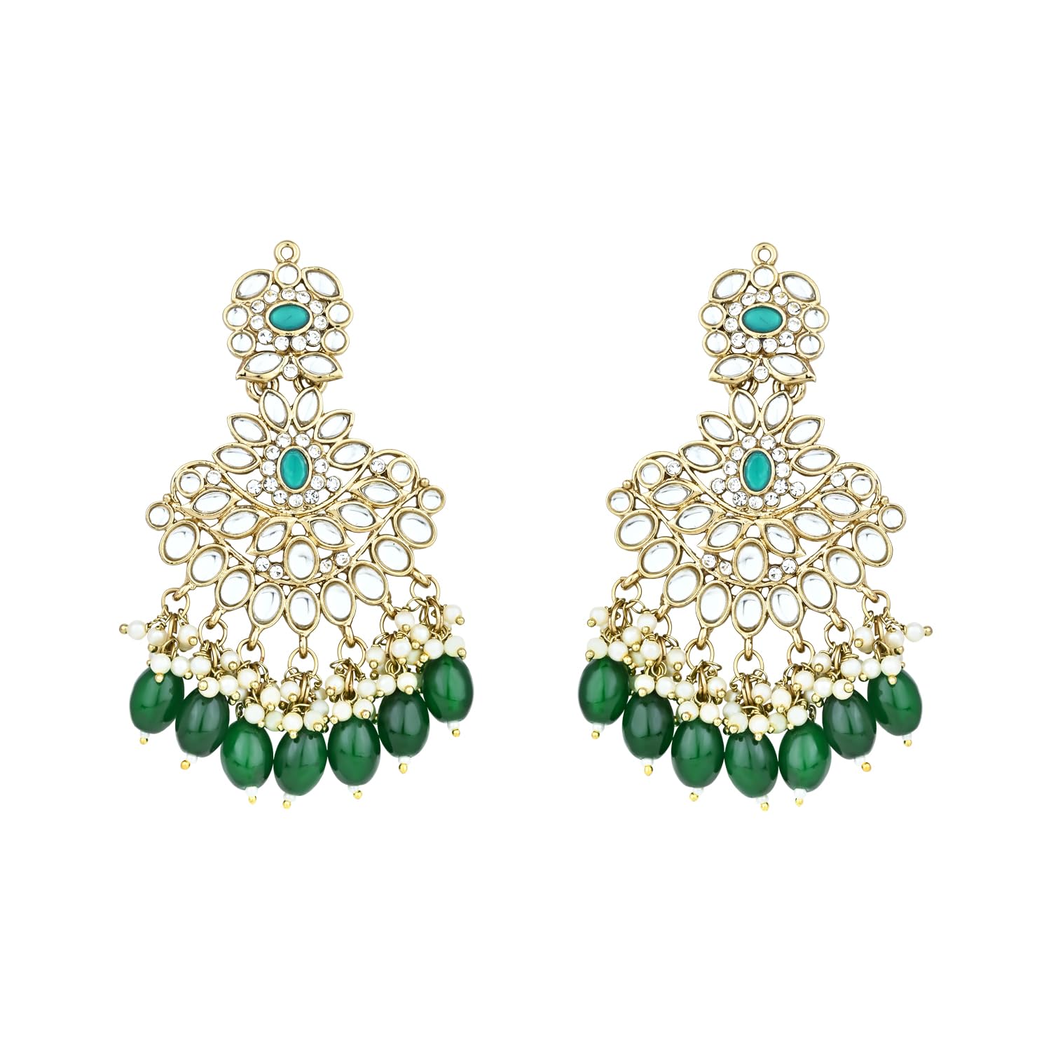 See full amazon price history chart for I Jewels Gold Plated Traditional Kundan Pearl Chandbali Earrings For Women/Girls (E3160) (Green) I Jewels Gold Plated Traditional Kundan Pearl Chandbali Earrings For Women/Girls (E3160) (Green) (B0CKYVSPJM) Amazon Price History, Amazon Price Tracker