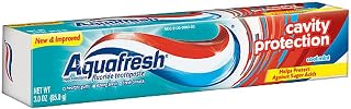 Aquafresh Cavity Protection Fluoride Toothpaste, Cool Mint 3 oz (Pack of 4)