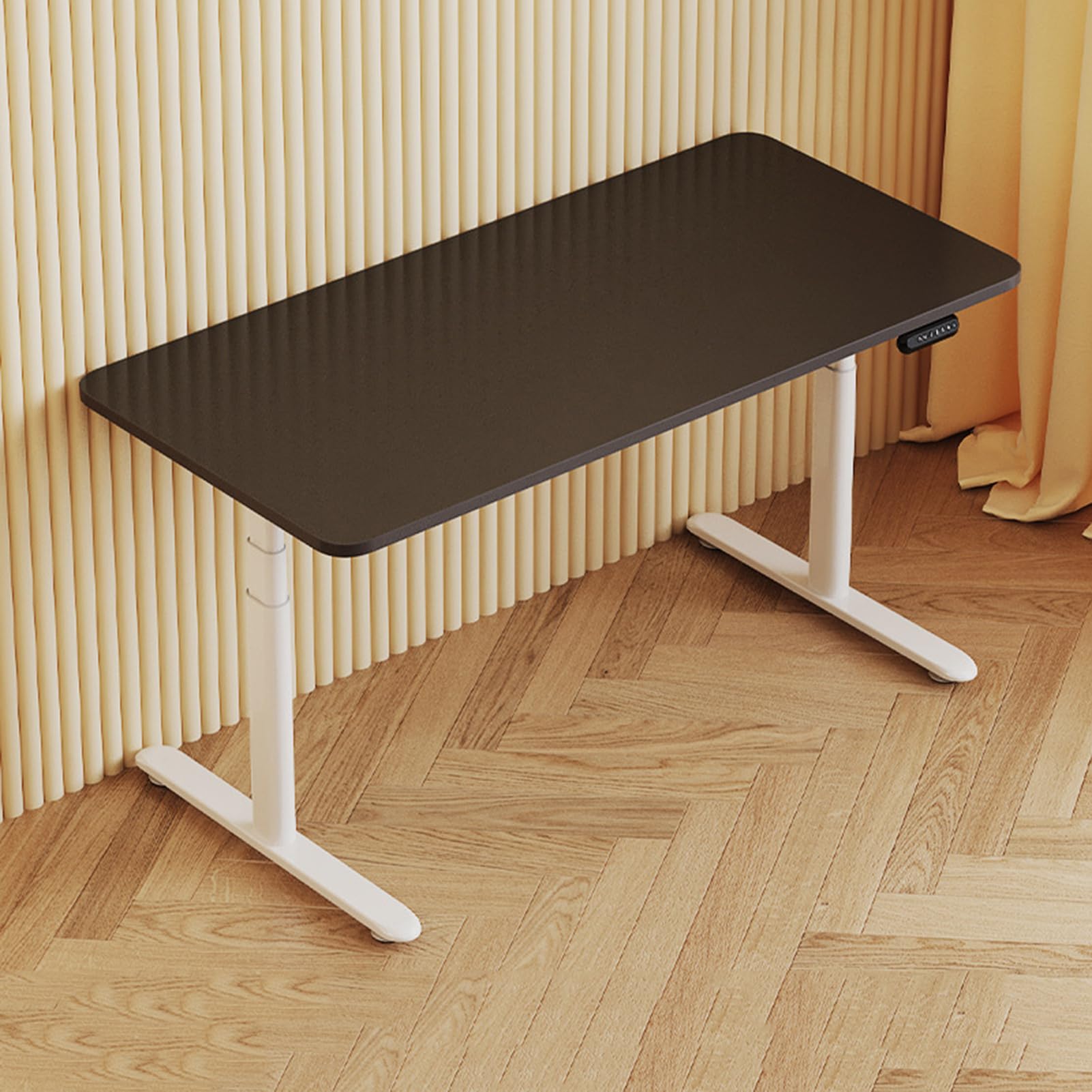 MYUYEE Standing Desk, Adjustable Computer Desk Sit-Stand Monitor Riser Desktop Lift With 4 Memory Function, 60-125Cm Height (B-140X60Cm)
