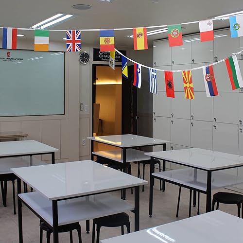 Miniatura 4 de GentleGirl Europa Europa 43 Banderas Banner Cadena Pequeño Mini Países Países Banderín Nacional Banderín Colgantes, Eventos Deportivos Gran Apertura