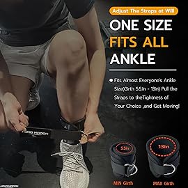 AOHO MOOON Comfortable Adjustable Ankle Straps for Cable Machines Women, Gym Workout Leg Strap, Ankle Cuffs for Glute Workouts, Foot Straps for Kickback, One Size Fit All with D Ring
