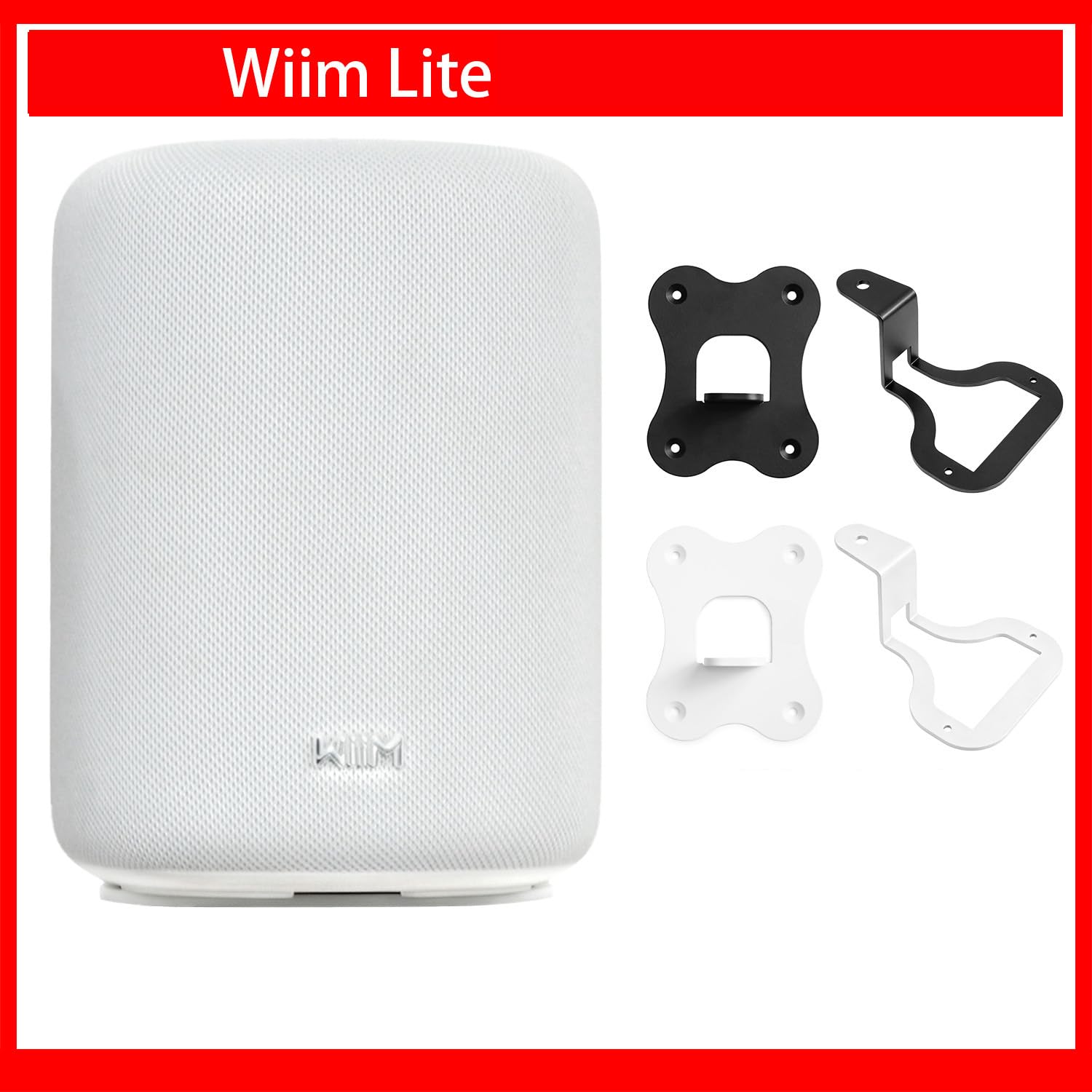 Supporto da parete compatibile con Wiim Sound, supporto da parete in metallo, accessori (bianco), 2 pezzi