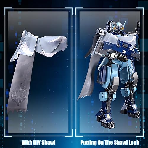 Miniatura 3 de Mech Robot - Juego de bloques de construcción para adultos, 752 piezas, kit de modelo de guerrero genial, juego de héroe de la justicia de la