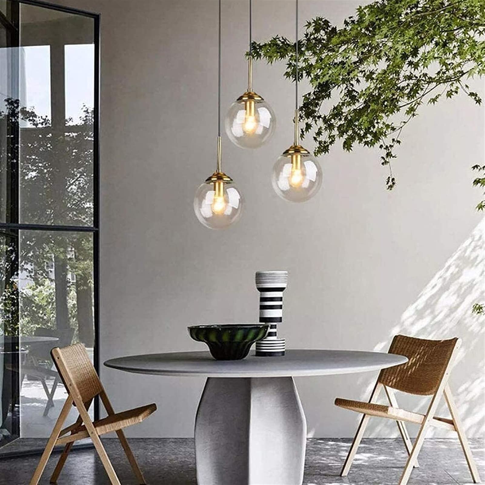 Suspension Luminaires Lustre Réglable Verre + Métal Matériel Ampoule LED À Économie D'énergie Équipement D'éclairage Convient pour Plafond Bar Salon Table À Manger Lustre (Or) Times