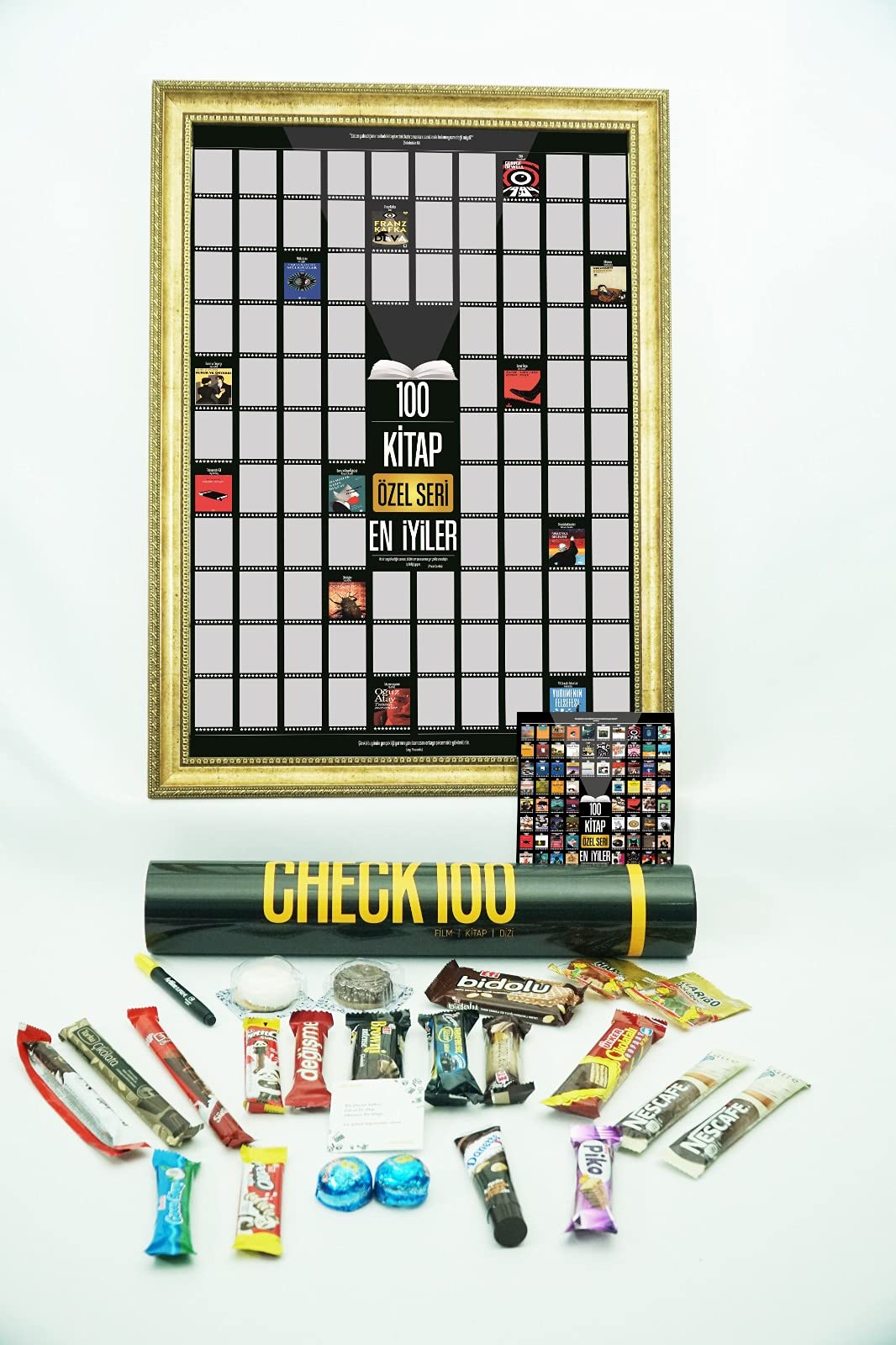 Check100 Hediye Seti Özel Seri Kazıkazan 100 KİTAP Posteri