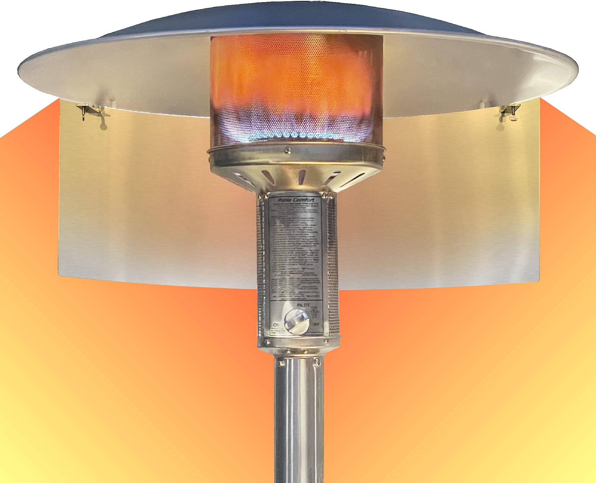 Andwarmth Patio Heater Reflector ShieldHeat Directional