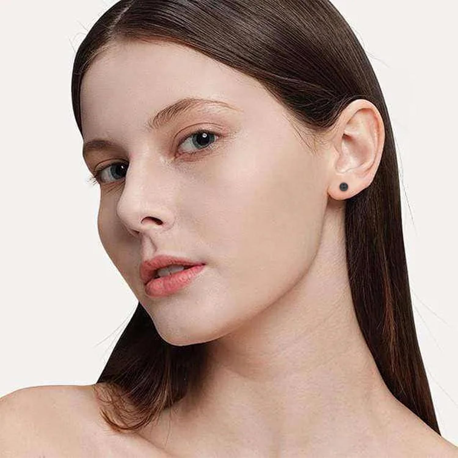 ZDE Women Flat Back Ball Stud Earrings Titanium Hypoallergenic Earrings Stud for Sensitive Ears Simple Classic 3mm-6mm Flat Stud Earring for Helix Tragus Cartilage Earlobe - Image 4