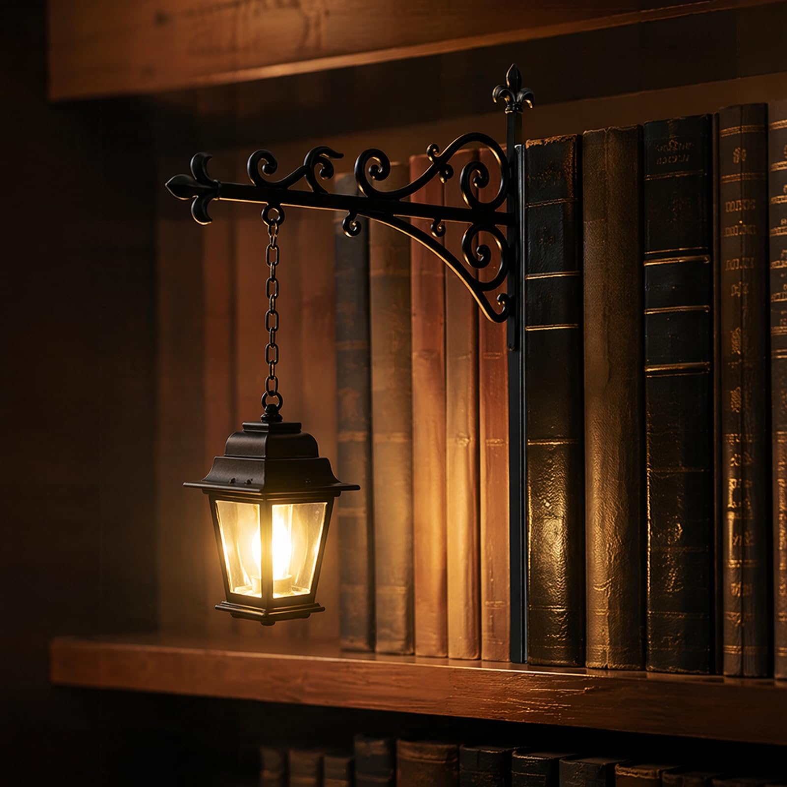 QUNZIDRESS Library Lantern-Decorative Bookshelf Lighting, Reading Book Shelf Lights for Bookworms,Antique Led Books Nook Lamp Ornament for Study Reading Corner Home Library,Unique Gift for Book Lovers