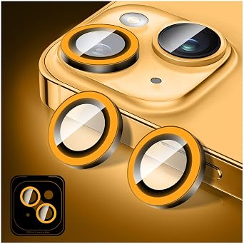 Luminous Camera Lens Protector Compatible for iPhone 16e, Bling Noctilucent Tempered Glass Camera Cover Film Stickers, Automatic Alignment Anti-Scratch Alloy Rings