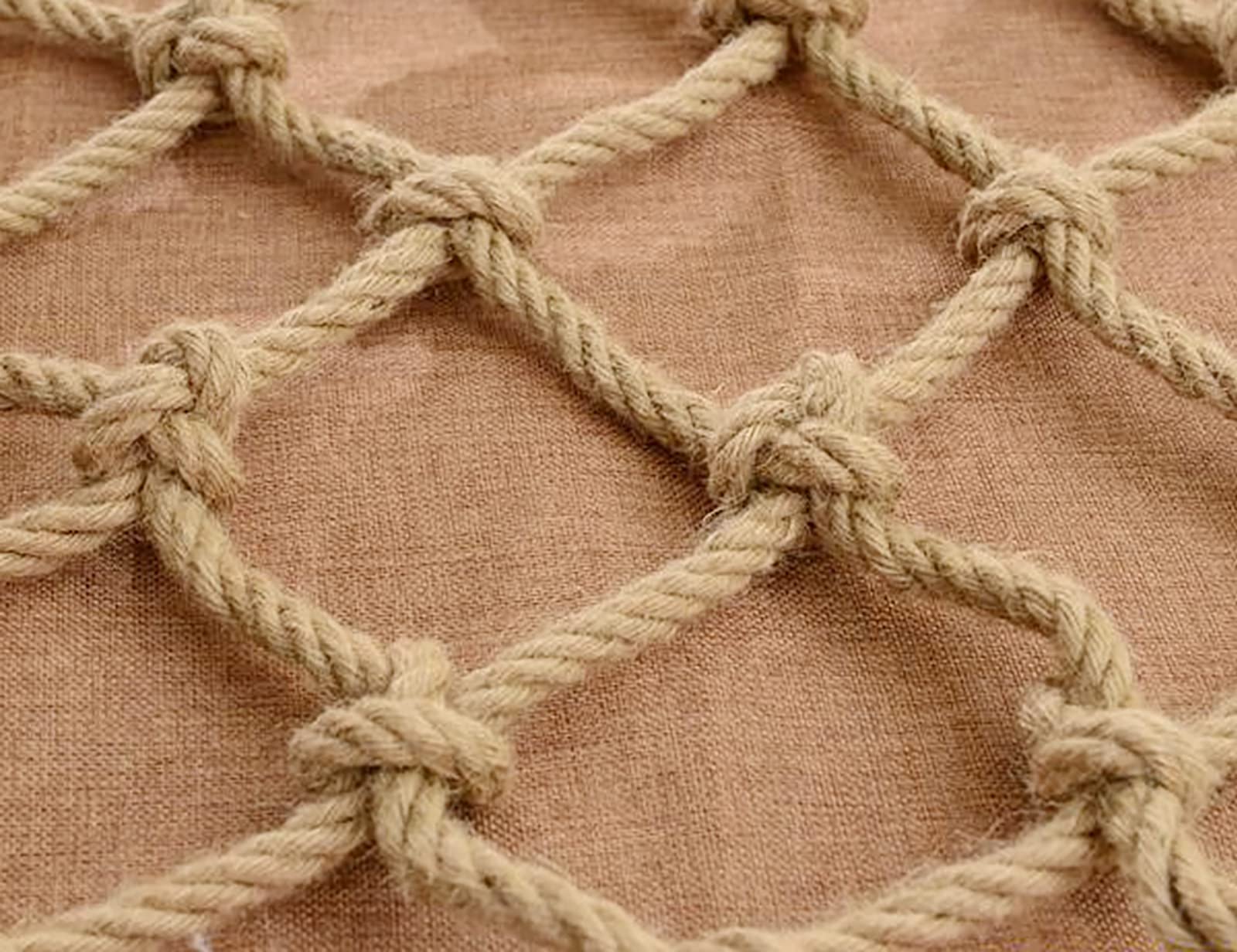 Lwjsocp Anti-Fall Jute Hemp Net Safety Net For Kids Balcony Climbing Rope Hammock 4X10m Outdoor Rope Mesh For Railings Playground And Swing Protection