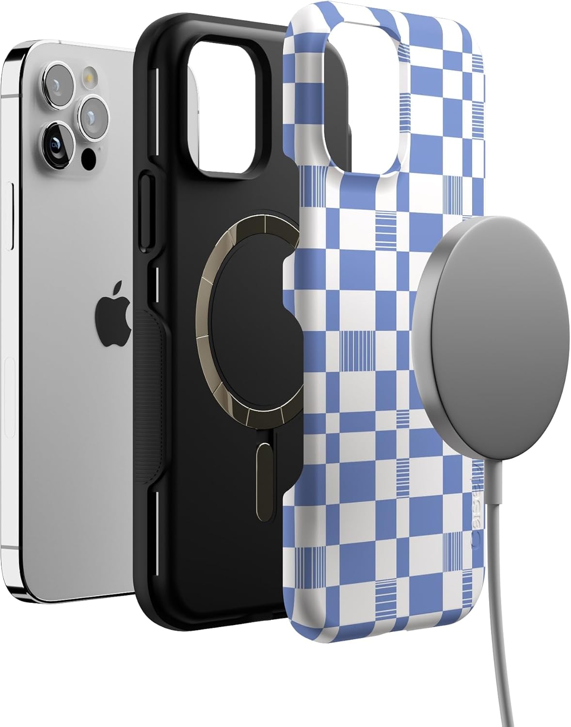 Casely iPhone 12/12 Pro Case | Reality Check | Periwinkle | Bold Protective Design | Compatible with MagSafe