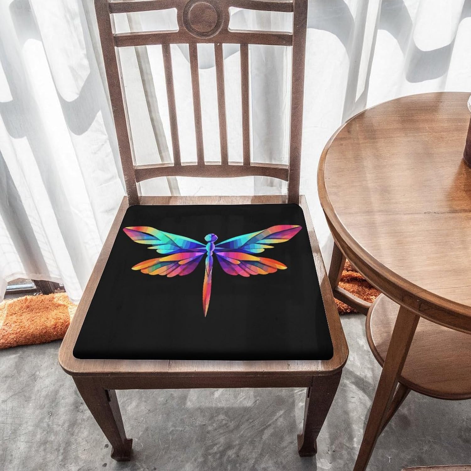 Dragonfly Floor Pillow Meditation Yoga Cushion Square Chair Cushion Pillows Seating for Adults