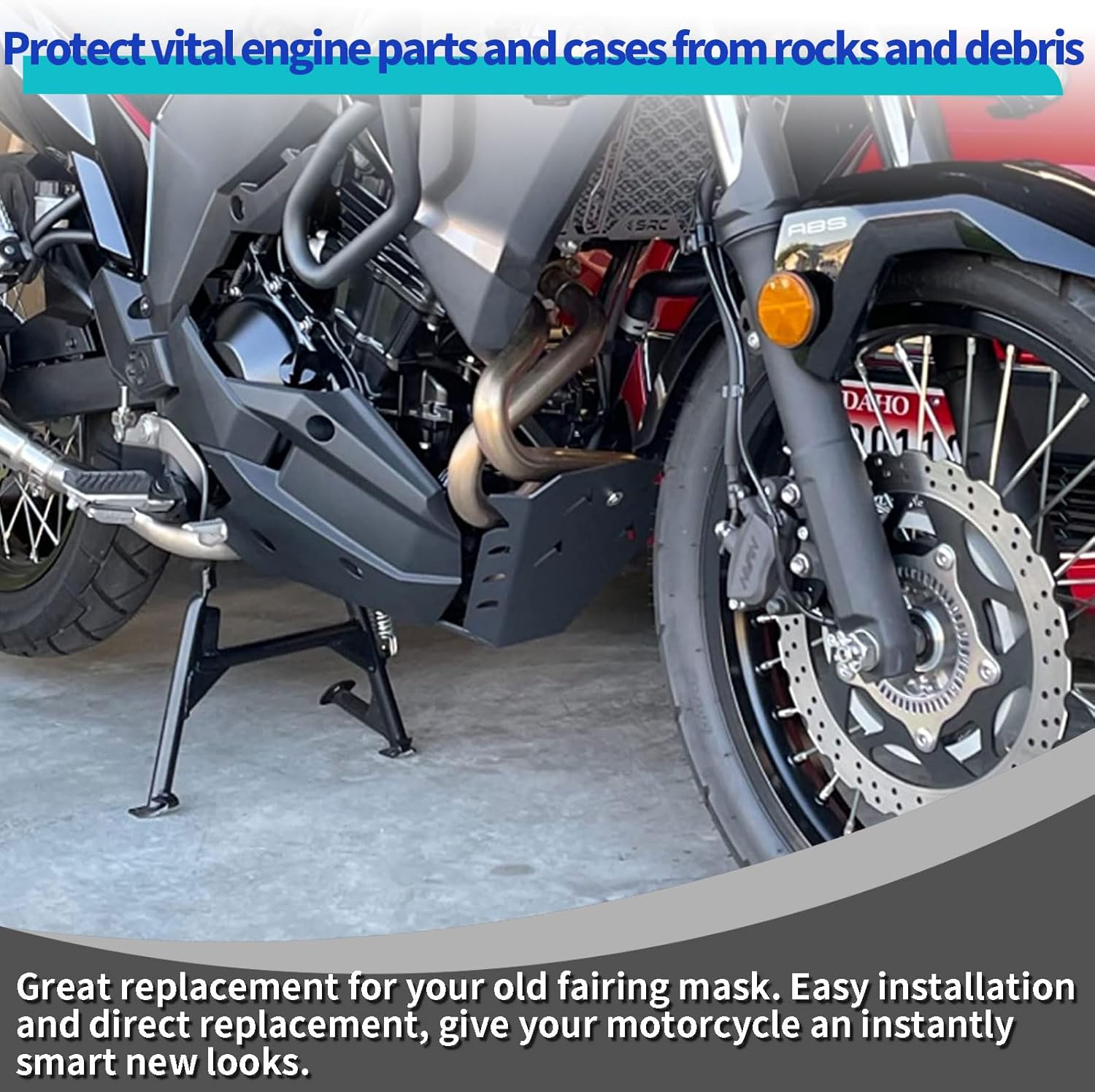 Engine Skid Plate Frame Guard Protector Bash Chassis Guard for Ka&wa&saki Ver-sys-x 300 Ver-sysX300 Accessories KLE 300 2017 2018 2019 2020 2021 2022 2023 2024